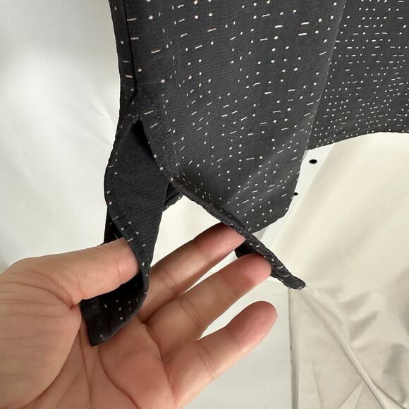 Eileen Fisher‎ Morse Code Tencel Viscose Graphite Dress Petite Small Minimalist - Picture 6 of 9